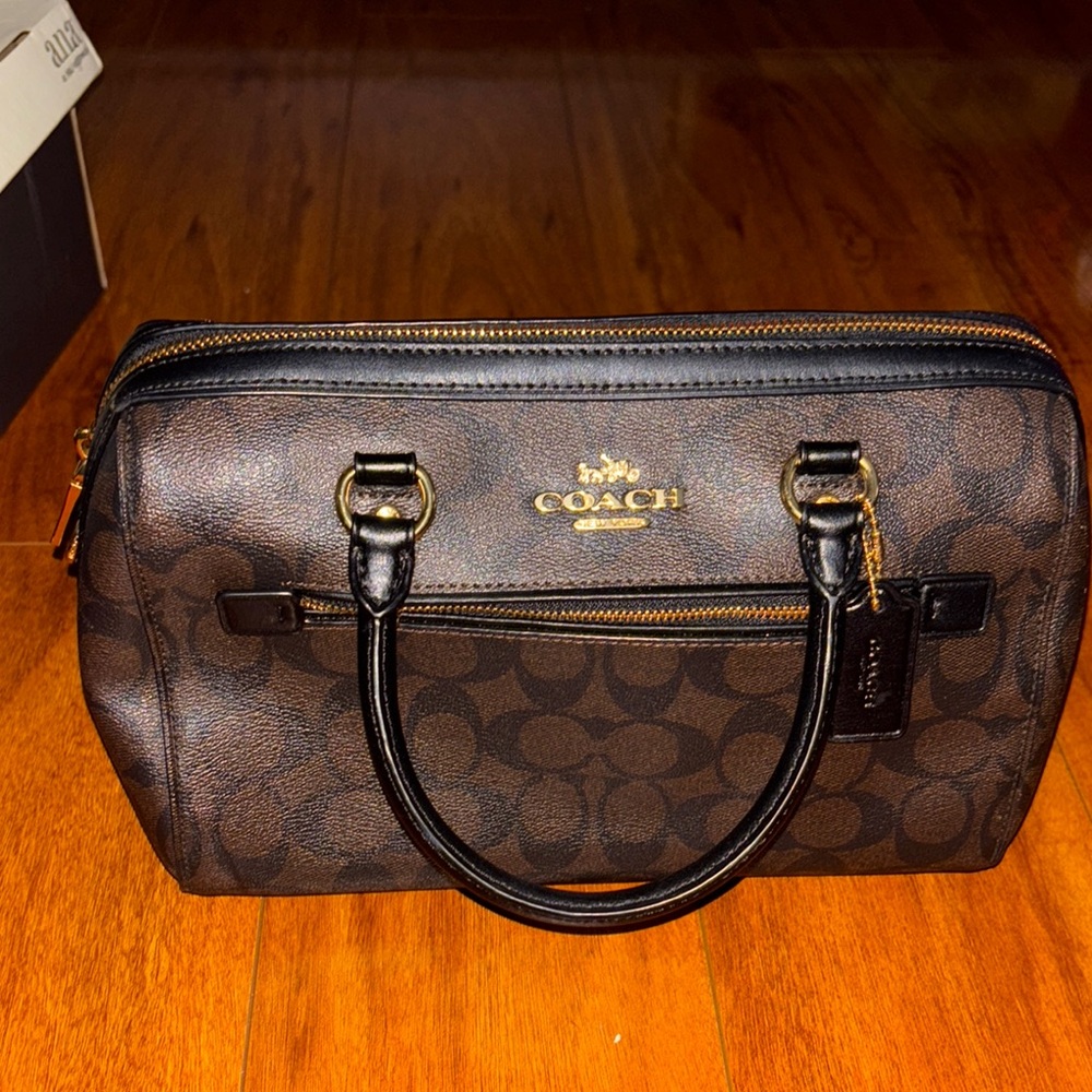 Coach Brown and Black Handbag